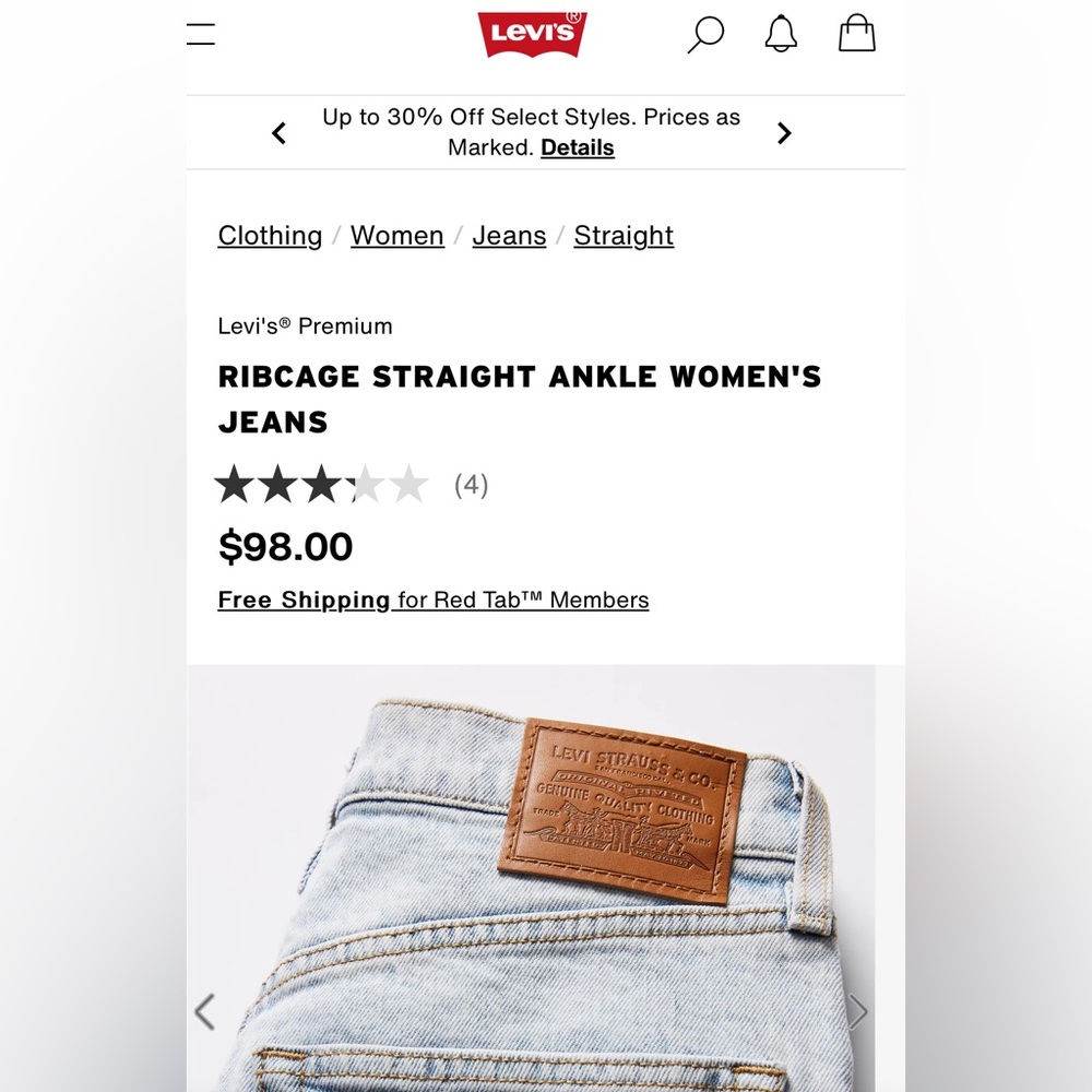 Levi’s Ribcage straight Jean - Picture 4 of 7